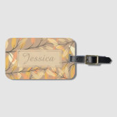 Modernes Herbstmodell bleibt Personalisiert Gepäckanhänger (Vorderseite (Horizontal))