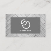 Modernes Herringbone-Logo Visitenkarte (Rückseite)