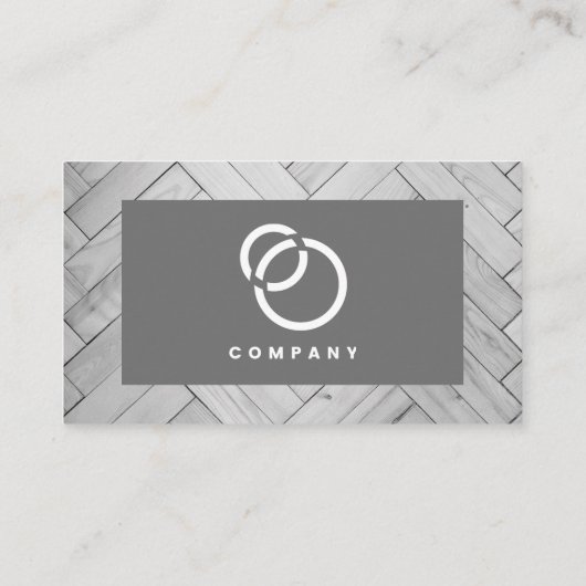 Modernes Herringbone-Logo Visitenkarte (Rückseite)