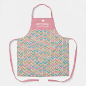 Modernes Herringbone-Muster - Rosa Blau Gold Schürze (Vorderseite)