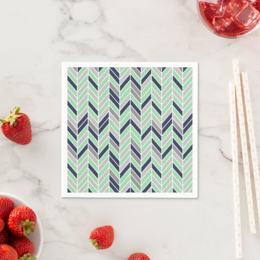 Modernes Herringbone-Zickzack geometrisches Muster Serviette (Beispiel)