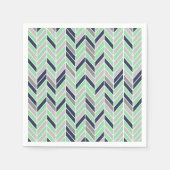 Modernes Herringbone-Zickzack geometrisches Muster Serviette (Vorderseite)