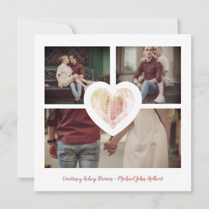 Modernes Herz 3 Fotos Verlobung Sitzungsperiode Save The Date