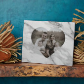 Modernes Herz aus schwarz-grauem Marmor Fotoplatte (Seite)