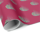 Modernes Herz-Bordeaux-Papier Geschenkpapier (Rolleneckpunkt)