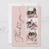 Modernes Herz-Brautparty Foto Vielen Dank Karte (Vorderseite)