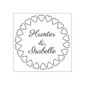 Modernes Herz Circle Wreath Einfache Elegante Hoch Gummistempel (Prägung)
