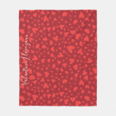 Modernes Herz Confetti Personalisiert Fleecedecke (Vorderseite)