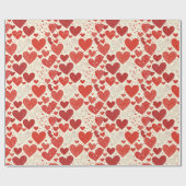 Modernes Herz der Liebe: Einfaches, elegantes Must Geschenkpapier (Flach)