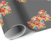 Modernes Herz dunkelgrau Geschenkpapier (Rolleneckpunkt)