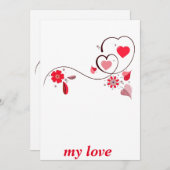 modernes Herz, Feiertagskarte (Vorne/Hinten)