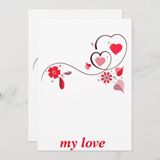 modernes Herz, Feiertagskarte (Vorne/Hinten)