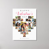 Modernes Herz Foto Collage Valentinstag Geschenk Leinwanddruck (Vorderseite)