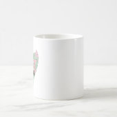 Modernes Herz für Flora Kaffeetasse (Mittel)