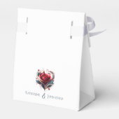 Modernes Herz gestalterische Rose Hochzeit Vielen  Geschenkschachtel (Rückseite)