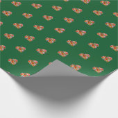 Modernes Herz-Grün-Verpackungspapier Geschenkpapier (Ecke)