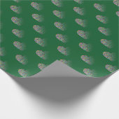 Modernes Herz-Grün-Verpackungspapier Geschenkpapier (Ecke)