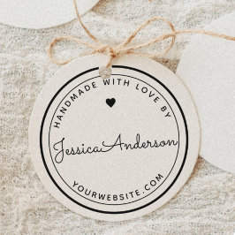 Modernes Herz Handmade mit Liebe Craft DIY Produkt Permastempel