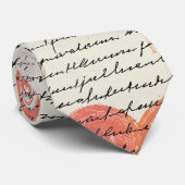 Modernes Herz Muster mit Schrift Hintergrund (14) Krawatte (Gerollt)