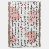 Modernes Herz Muster mit Schrift Hintergrund (19) Decke (Vorderseite Vertikal)