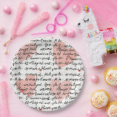 Modernes Herz Muster mit Schrift Hintergrund (19) Pappteller (Party)