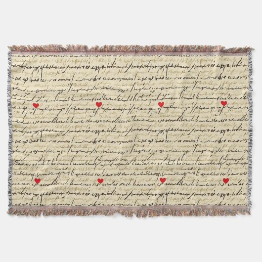 Modernes Herz Muster mit Schrift Hintergrund (4) Decke (Vorderseite)