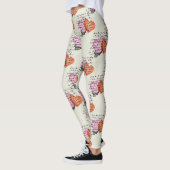 Modernes Herz Muster mit Skript-Hintergrund (16) Leggings (Links)
