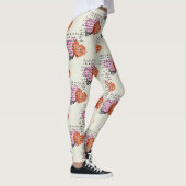 Modernes Herz Muster mit Skript-Hintergrund (16) Leggings (Rechts)