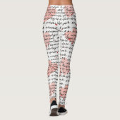 Modernes Herz Muster mit Skript-Hintergrund (17) Leggings (Rückseite)