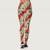 Modernes Herz Muster mit Skript-Hintergrund (1) Leggings (Rückseite)