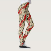 Modernes Herz Muster mit Skript-Hintergrund (1) Leggings (Rechts)