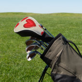 Modernes Herz Muster mit Skript-Hintergrund (5) Golf Headcover (In SItu)