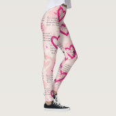 Modernes Herz Muster mit Skript-Hintergrund (8) Leggings (Rechts)