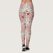 Modernes Herz Muster mit Skript-Hintergrund (9) Leggings (Rückseite)