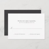 Modernes Herz + Pfeil UAWG | Hochzeit RSVP Karte (Vorne/Hinten)