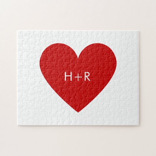 Modernes Herz Puzzle (Horizontal)