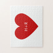 Modernes Herz Puzzle (Vertikal)