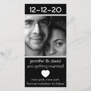 Modernes Herz rettet die Daten (Silber) Save The Date