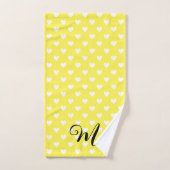 Modernes Herz Schwarz-weiß Badhandtuch Set (Handtuch)