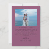 Modernes Herz-Script Hochzeit 4 Foto Collage Dankeskarte (Rückseite)