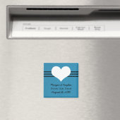 Modernes Herz speichert das Date Magnet, blau Magnet (In Situ (Geschirrspüler))