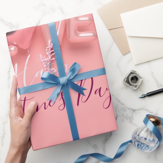 MODERNES HERZ ZUM VALENTINSTAG   GESCHENKPAPIER (Schenken)