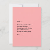 MODERNES HERZ ZUM VALENTINSTAG   MITTEILUNGSKARTE (Rückseite)