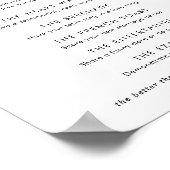 Modernes Herzbuch Das Kissenmenü Hochzeitszeichen Poster (Ecke)