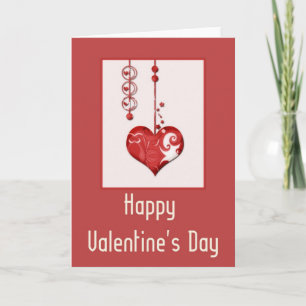 Modernes Herzdesign 2 Happy Valentine Day Card Feiertagskarte