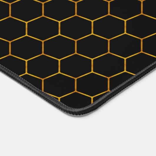 Modernes Hexagon-Muster Cool Abstrakt Schreibtischunterlage (Ecke)