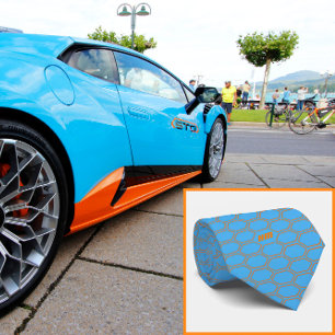 Modernes Hexagon-Orange-Muster und Monogramm-Krawa Krawatte