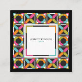 Modernes Hexagon-Steppdecken-Muster Quadratische Visitenkarte (Vorderseite)