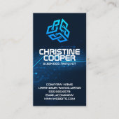 Modernes Hexagon-Tech-Logo Visitenkarte (Vorderseite)