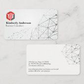 Modernes Hexagonal-Tech-Logo | Hintergrund der Ver Visitenkarte (Vorne/Hinten)